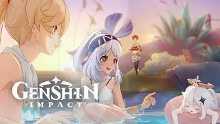 Traveler & Mualani Hot Spring Bath Cutscene | Natlan Archon Quest Part 1 Story | Genshin Impact 5.0