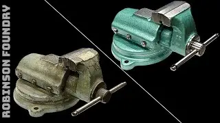 Restoring an old Polish bench vise. FPU vise restoration Bison