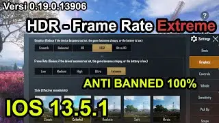 Unlock Frame rate Extreme PUBG Mobile (V. 0.19) iPhone 7 Plus ios 13.5.1 100% AntiBand (Jailbreak)