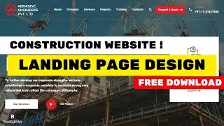 Complete Responsive Construction Company Website Template Design  | Free Website Code