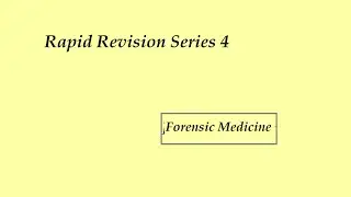 Forensic medicine Rapid Revision Series 4