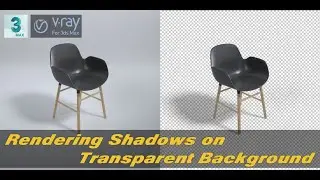 Rendering Models With Shadows on Transparent Background with #Vray