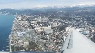 Вылет из Сочи весенним погожим днём / Airbus A320 Уральские авиалинии