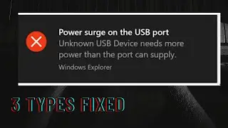 how to fix power surge on usb port windows 10 | USB Not Working || USB Port Not Recognized .