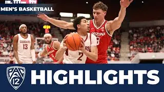 Washington State vs. No. 8 Arizona Mens Basketball Highlights | 2023-24 Season