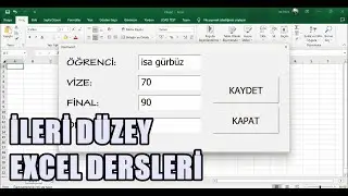 İleri Düzey Excel Dersleri Excelde Program Nasıl Yazılır
