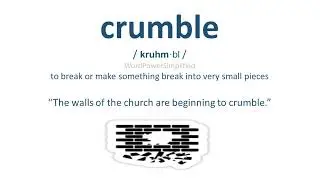 Word of the day | English meaning of crumble
