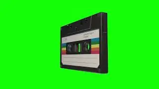 Green screen music loop 3D cassette