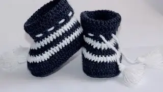 Крючок вязание. Пинетки крючком......