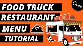HOW TO DESIGN RESTAURANT OR FOOD TRUCK MENU IN CANVA | Canva Tutorial | KR Design