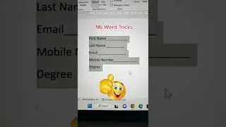 How to add Fillable Lines with MS word Document /Add Fillable Lines to  Documents in Seconds 