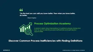 Process Optimization Academy - Discover Common Process Inefficiencies with Finding Definitions