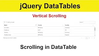 09 - How to use scrolling in DataTable with Source Code || Datatable scrolling example