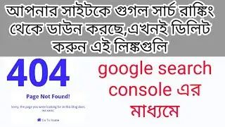 Delete 404 Page Not Found Link on Google Search Console ।।  Broken Link Checker & Delete