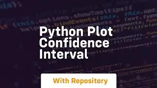 python plot confidence interval