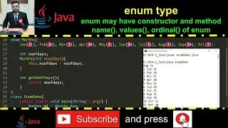 Java - enum reference data type with constructor and method -  Practical Demo
