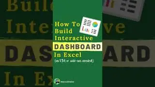 How to Build Interactive Dashboards in Excel 📊 #shorts