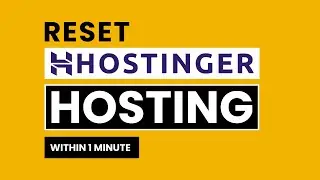 How To Reset Hostinger Hosting 2024 | How To Reset Hostinger Account | Reset Hostinger Account