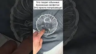 Что творят обычные бумажные салфетки Это просто потрясающе! 