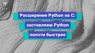 Расширение Python на C: заставляем Python ползти быстрее  // курс «Python Developer. Professional»