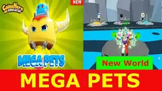 * NEW WORLD AND NEW SKILLS * [ MEGA PETS ] Coins Hero Simulator ROBLOX