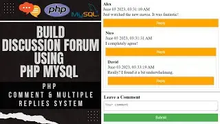 Build Discussion Forum With PHP MySQL | Comment & Reply System In PHP