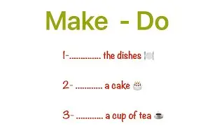 Make vs Do | English Grammar Test