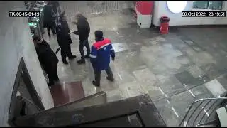 задержание буйного гражданина в метро