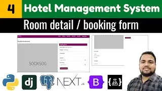 Room detail page with booking form||Hotel management system||django next.js tutorials