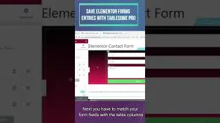 Elementor Form Submissions - save to database using Tablesome Plugin 