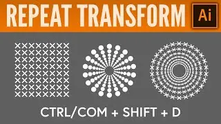 Repeat tranform - Adobe Illustrator CC tutorial
