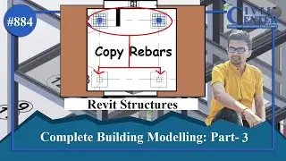 Revit Structures Tutorial ||How to copy rebars from one member to another Full-Building Modelling -3