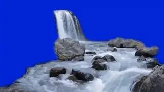 waterfall on green screen free stock footage