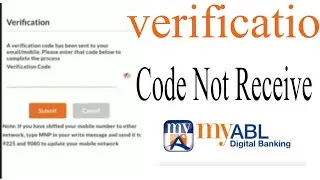 My ABL App verification code not Receive||Allied Bank App verification code not Receive problem