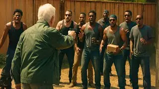 Bandits vandalized the old man's car, not realizing he was a badass war veteran.