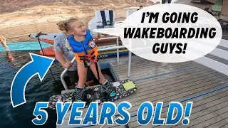 5 Year Old Wakeboard Lesson!