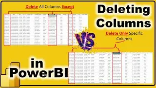 Delete all columns except a few in Power BI| Delete select columns in Power BI| #27