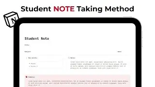Best Way to Take Notes in Notion for Students | Notion Tutorial