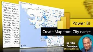 Create map from city names in Power BI - 2021 - no need for lat longs