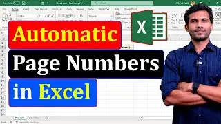 Insert Page numbers in Excel Sheet