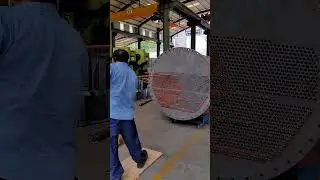 Heat exchanger installation of copper tube process