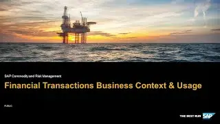 Financial Transactions Business Context & Usage - SAP Commodity and Risk Management