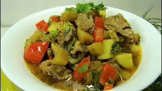 Овощное Рагу с Баклажанами и Мясом очень вкусный Рецепт