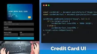 ASMR Programming - Coding Credit Card UI Form with HTML, CSS & JS - No Talking