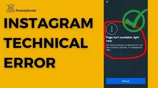 Instagram technical error | Page isnt available right now Instagram