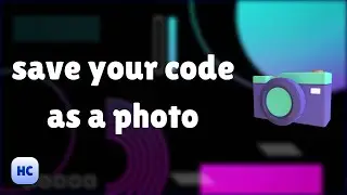 save your code as a photo! | introduce vscode extension