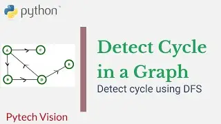 3.1 Detect cycle in a Graph  using  DFS | Python