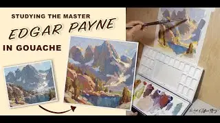 How to Paint Mountains in Gouache (time-lapse)