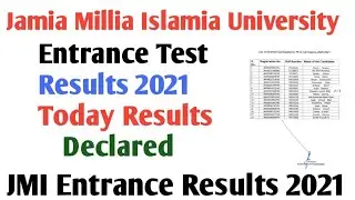 Jamia Millia Islamia results 2021 jamia today results list of selected candidates 2021