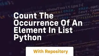 count the occurrence of an element in list python